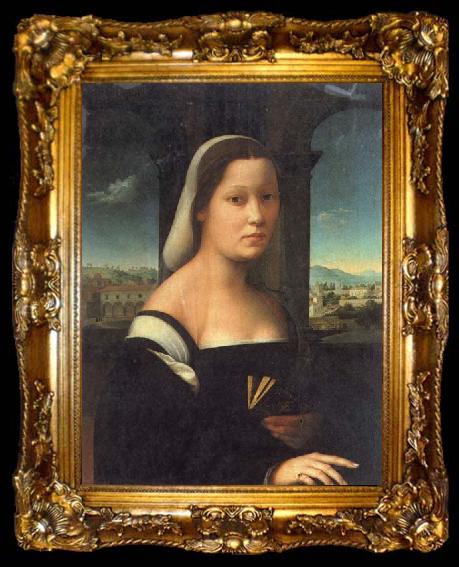 framed  BUGIARDINI, Giuliano Portrait of a Woman, ta009-2